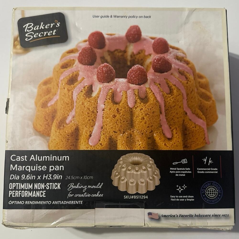 Cast Aluminum Marquise pan Bakers Secrete baking Mould for creative Cakes. NEW